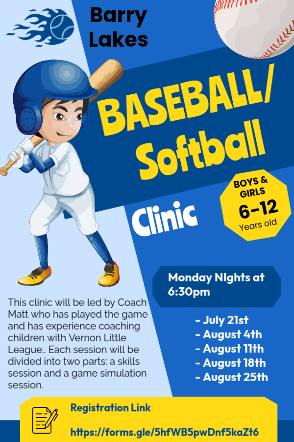 Barry Lakes Recreation - Baseball Softball Clinic