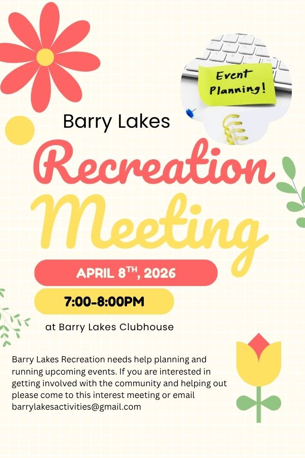 banner for recreation meeting